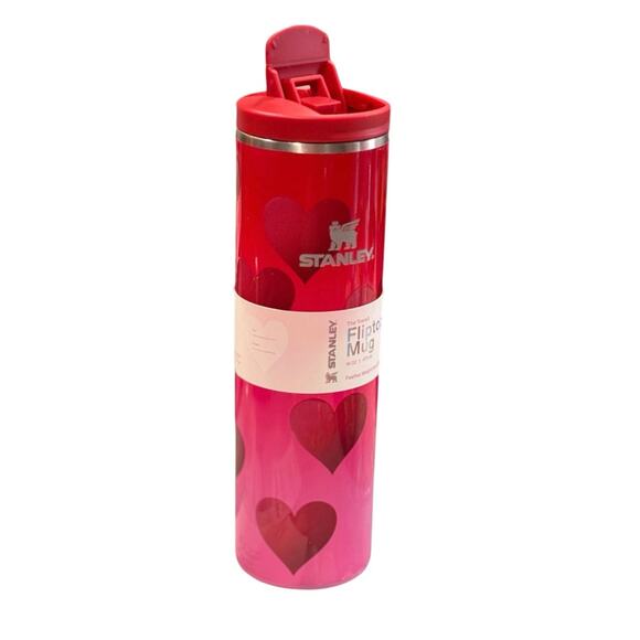Stanley Valentines 16oz AeroLight Transit Bottle Flip Top Mug Rouge Red Hearts - Picture 3 of 7